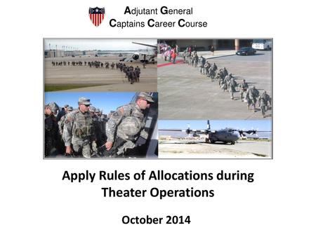 Apply Rules of Allocations during