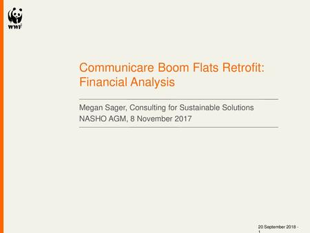 Communicare Boom Flats Retrofit: Financial Analysis