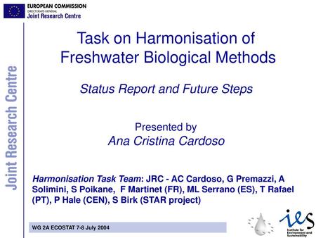 Task on Harmonisation of Freshwater Biological Methods