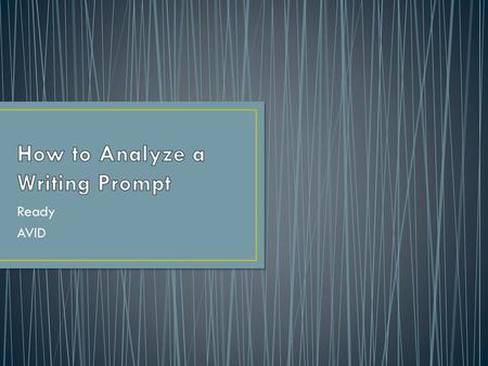 How to Analyze a Writing Prompt