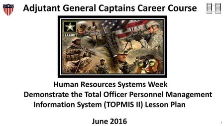 Adjutant General Captains Career Course