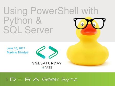 Using PowerShell with Python & SQL Server