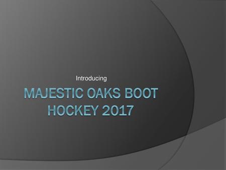 Majestic Oaks Boot Hockey 2017