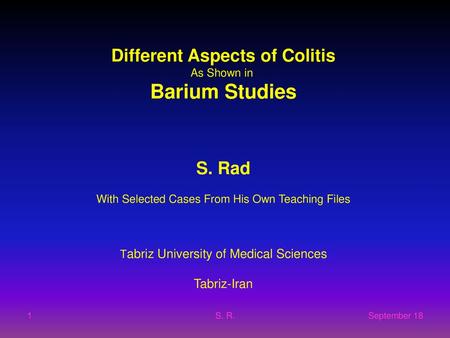 Different Aspects of Colitis
