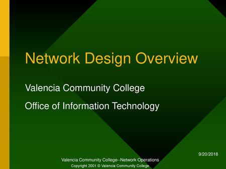 Network Design Overview