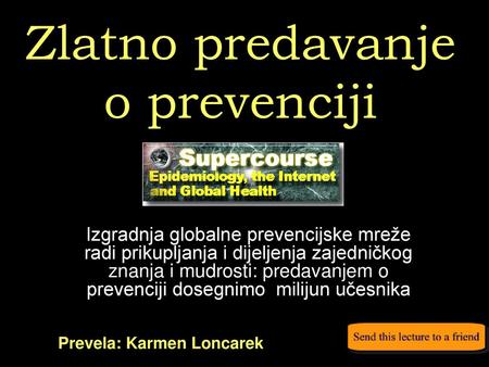 Zlatno predavanje o prevenciji - ppt download