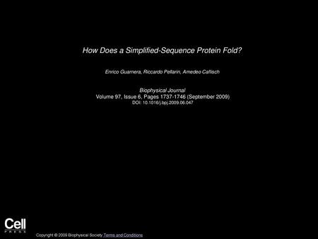 How Does a Simplified-Sequence Protein Fold?