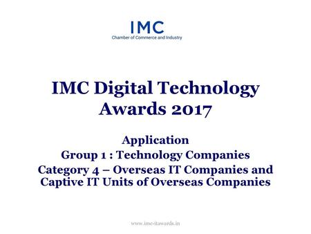 IMC Digital Technology Awards 2017