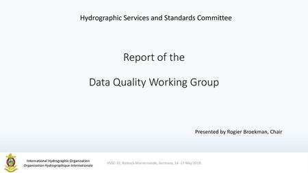 Report of the Data Quality Working Group