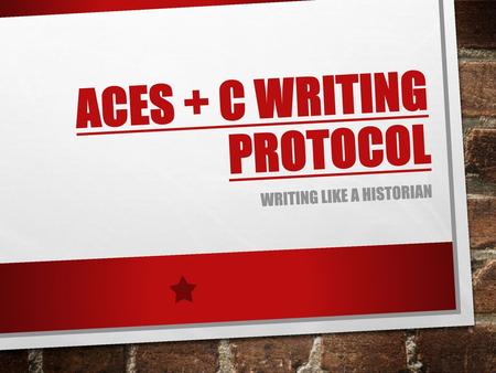 ACES + C Writing Protocol