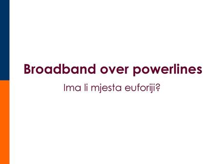 Broadband over powerlines