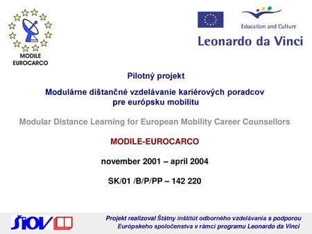 Modular Distance Learning for European Mobility Career Counsellors