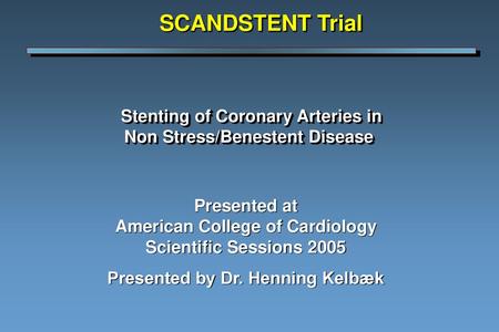 Stenting of Coronary Arteries in Non Stress/Benestent Disease