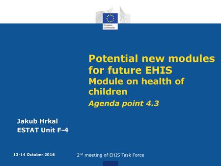 Potential new modules for future EHIS Module on health of children