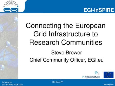 Connecting the European Grid Infrastructure to Research Communities