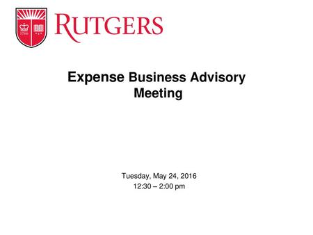 Expense Business Advisory Meeting