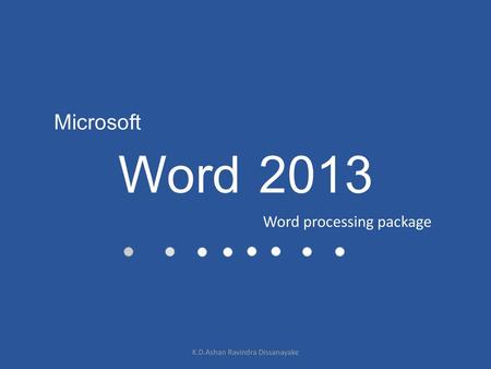 Word processing package