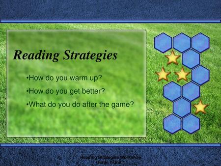 Reading Strategies Workshop Grade 7 Unit 1