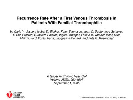 Arterioscler Thromb Vasc Biol