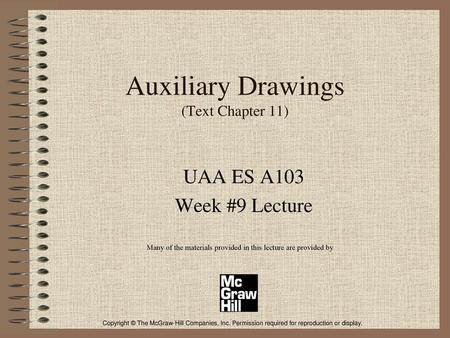 Auxiliary Drawings (Text Chapter 11)