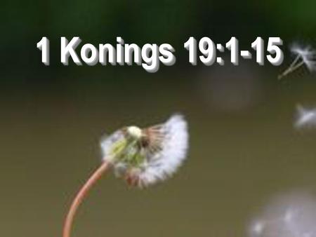 1 Konings 19:1-15.