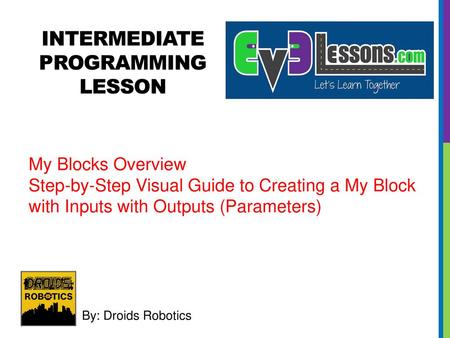 INTERMEDIATE PROGRAMMING Lesson