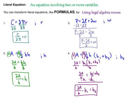 An equation involving two or more variables.