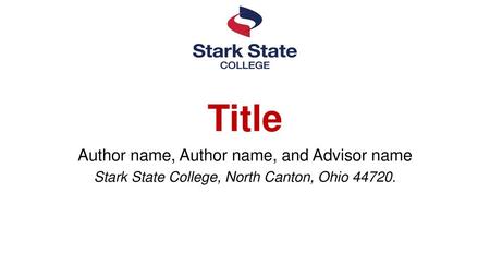 Title Author name, Author name, and Advisor name
