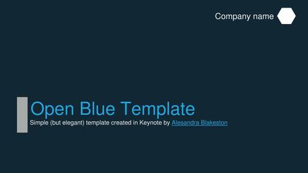 Open Blue Template Company name
