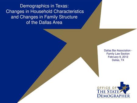 Demographics in Texas: Changes in Household Characteristics