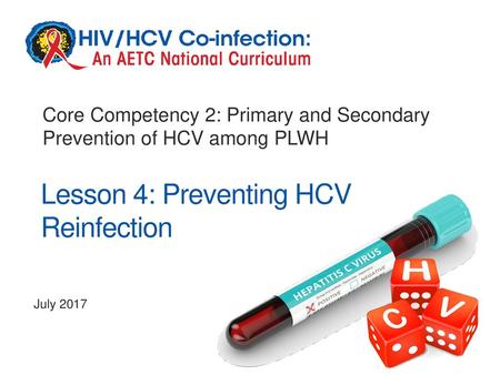 Lesson 4: Preventing HCV Reinfection