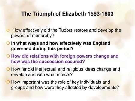 The Triumph of Elizabeth
