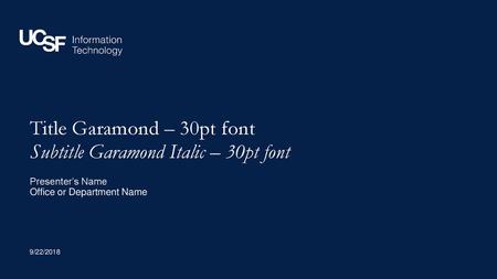 Title Garamond – 30pt font