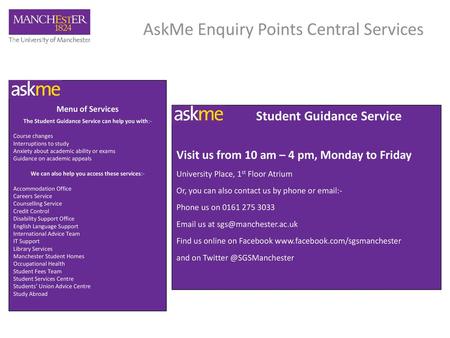 AskMe Enquiry Points Central Services