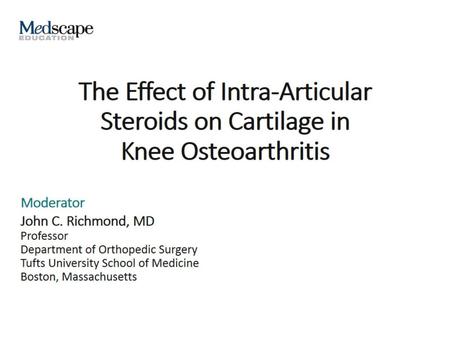 The Effect of Intra-Articular Steroids on Cartilage in Knee Osteoarthritis.