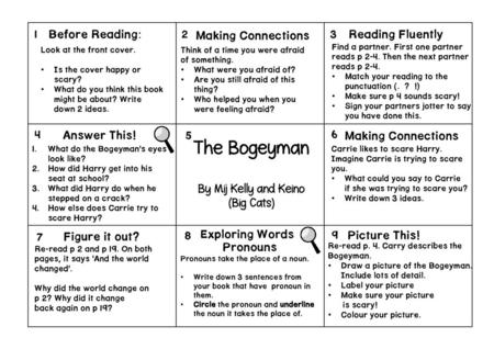 The Bogeyman Before Reading: Making Connections Reading Fluently