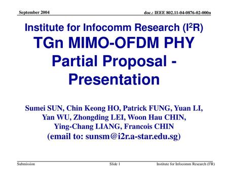 September 2004 doc.: IEEE n September 2004