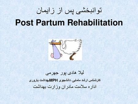 توانبخشی پس از زایمان Post Partum Rehabilitation