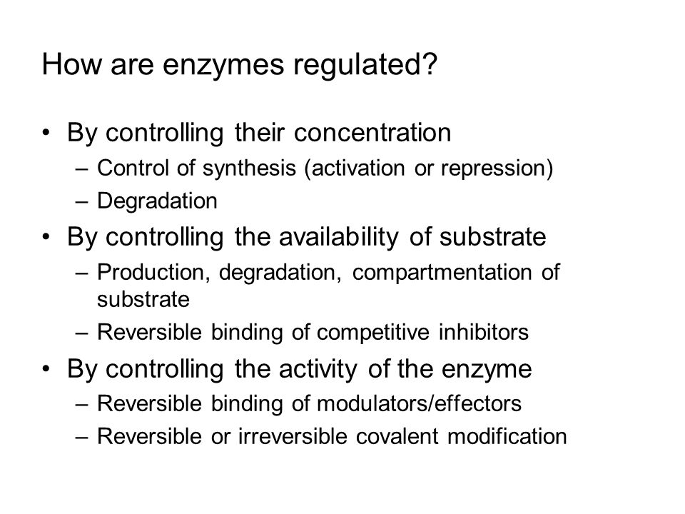 How Are Enzymes Regulated Ppt Video Online Download