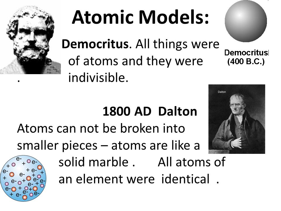 Democritus Atomic Model Experiment