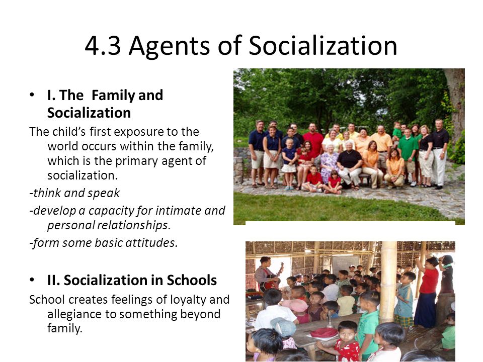 school as an agent of socialization
