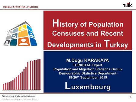 TURKISH STATISTICAL INSTITUTE Demography Statistics Department Population and Migration Statistics Group 1.