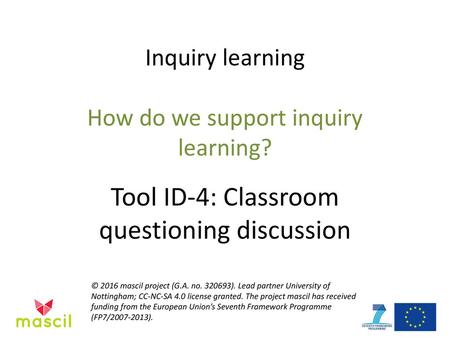 Inquiry learning How do we support inquiry learning?