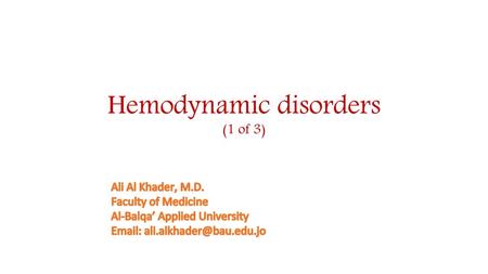 Hemodynamic disorders (1 of 3)