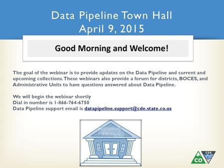 Data Pipeline Town Hall April 9, 2015
