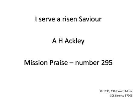 Mission Praise – number 295