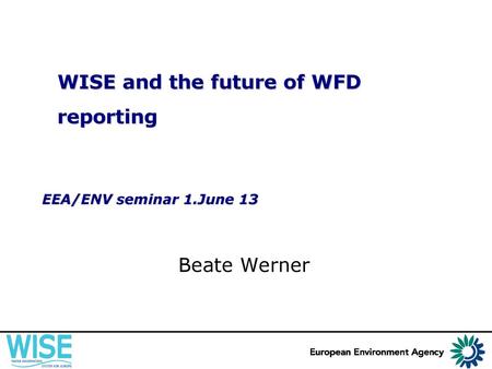 WISE and the future of WFD reporting