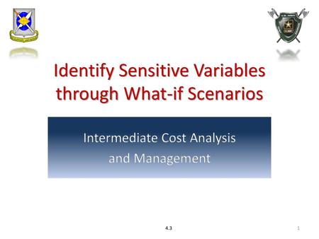 Identify Sensitive Variables through What-if Scenarios
