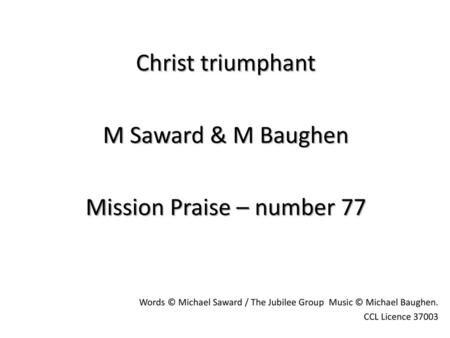 Mission Praise – number 77