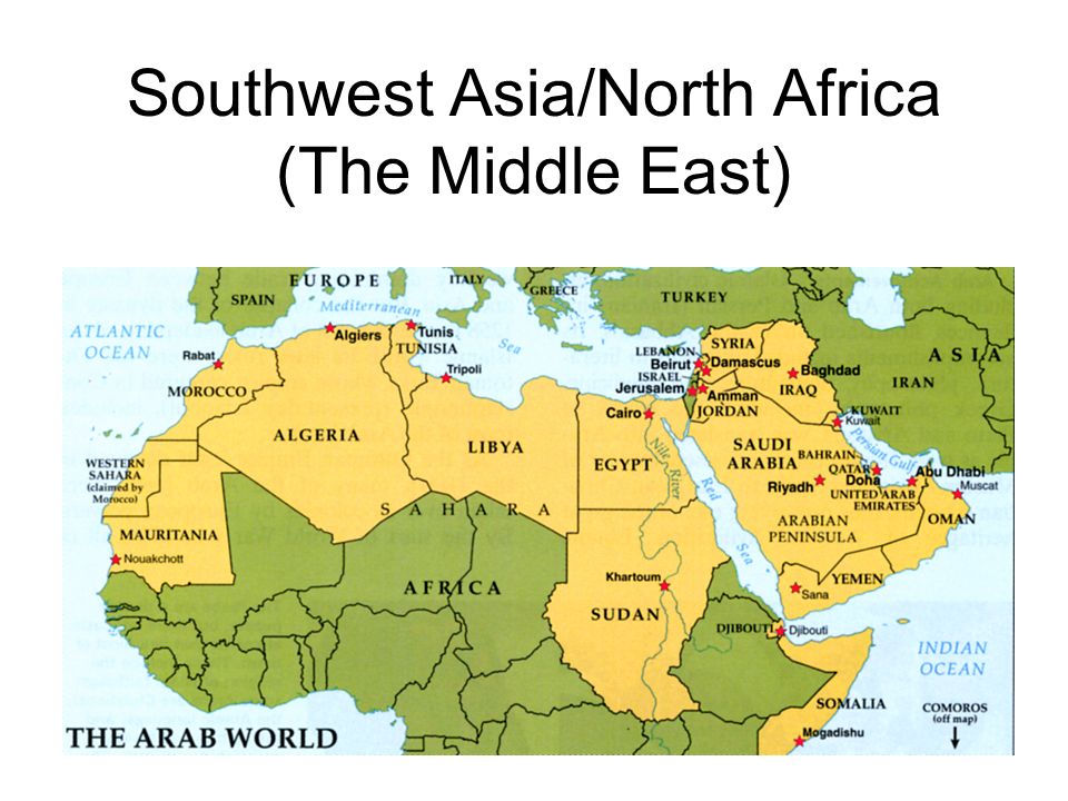 North Africa Southwest Asia And Central Asia Map Southwest Asia/North Africa (The Middle East). Egypt. - Ppt Download